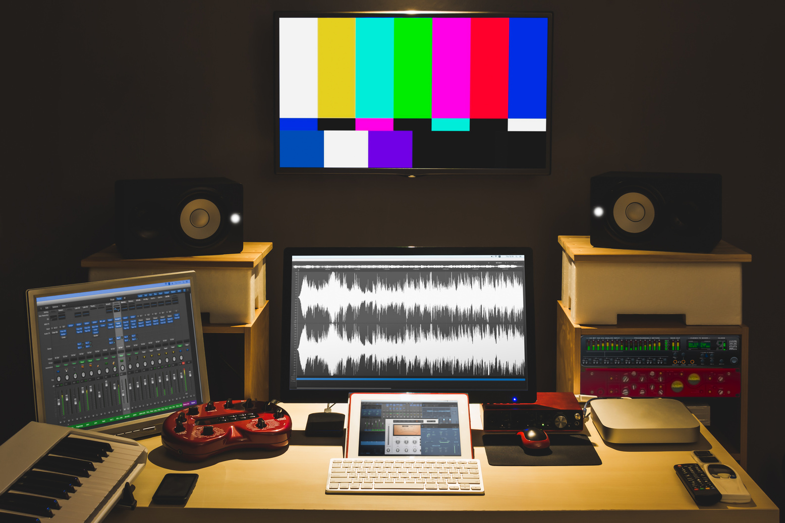 digital audio editing studio